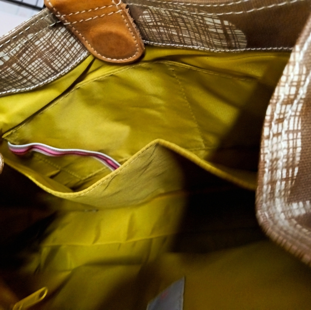 Orla Kiely Classic Zip Shoulder Bag Coated Cotton Cro… Gem